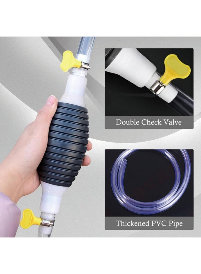 طقم مضخة نقل السوائل اليدوية - مضخة شفط يدوية عالية التدفق لسوائل السيارات والزيوت والماء، محمولة وموثوقة للسيارات والدراجات النارية - Image 5